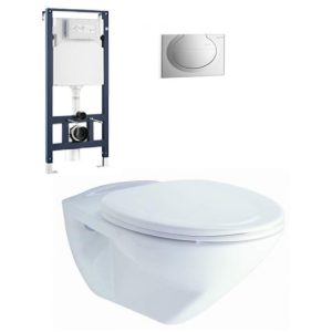 Bồn Cầu Cotto SC199(F) Treo Tường Thoát Ngang Tâm 230mm